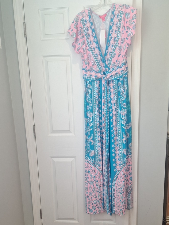 Lilly Pulitzer Dresses & Skirts - NWT Lilly Pulitzer Esmarella Water Ya Maxi Dress Sz L